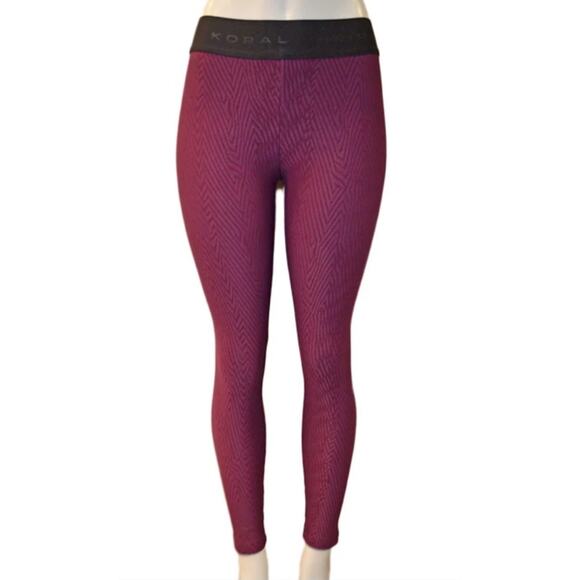 NWT Koral Timelapse Medium Rise Legging in Wine Sz Small - Picture 2 of 8